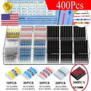 400PCS Mix Solder Sleeve Heat Shrink Butt Waterproof Splice Wire Connectors Kit