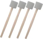 Sosoport 2Pairs Performance Drumsticks with Handle Durable Bass Drum Mallet Accessory for Percussion Instruments Suitable for Snare and Bass Drums Head for Enhanced