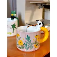 在飛比找ETMall東森購物網優惠-軟萌治愈系可愛創意陶瓷馬克杯手繪釉下彩立體貓咪杯子大容量水杯