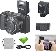 Godox iM22 Mini Flash Speedlight for Canon, Sony, Fuji, Nikon, Panasonic Olympus Pentax, 3s Recycle Time, Approx.440 Flash Times, Mini Camera Flash for Sony ZV1, etc DSLR (Built-in Lithium Battery)