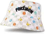 [Pokémon] Kids Bucket Hat | Pikachu, Charmander, Bulbasaur & Squirtle | Fun Sun Protection