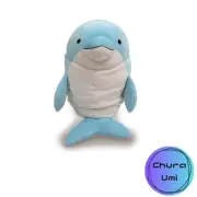 Morisaka Global Mochi Dolphin Light Blue L Dolphin Plush Toy Healing Soft to the