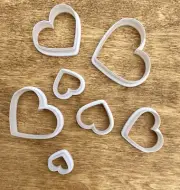 7 Pcs Polymer Clay Cutters Set Hearts Sharp Edges Clay Cutters