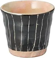Black Tokusa Shochu Cup [3.9 x 3.5 inches (10 x 8.8 cm), 11.8 fl oz (320 cc)] | Free Cup |