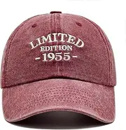 [LAMCEPLU] 70th Birthday Gifts for Men Women, Happy 70th Birthday Decorations - Adjustable Embroidered Baseball Caps