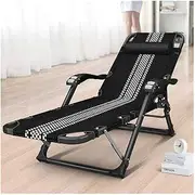 G Loungers and Recliners Folding Adjustable Black Sun Lounger Chair Sunbed Recliner for Beach Pool Outdoor Patio Camping Feet Steel c2008
