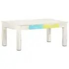 Rectangle Coffee Table Wooden Sofa Lounge Living Room Side Shelf Furniture White
