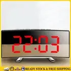 Creative Desk Alarm Clock Mute Electronic Alarm Clock for Bedroom (Red) .