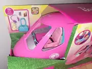 New 2018 Mattel Barbie Dream Plane Pink Jet Airplane Puppy Snack Cart Accessory