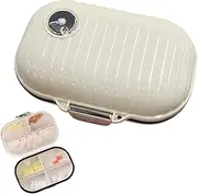 Yotsuba Travel Pill Organiser, 7 Compartments Weekly Pill Organiser, Daily Pill Box to Hold Vitamins, Fashionable Seashell Design with 7-Day Scale Reminder