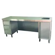 Modular Systems Multipurpose Utility Bench With Sink - Commercial Kitchen Benches (SS6-2100R-H) - SS6-2100R-H