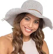 [Undercover] Ladies Straw Floppy Hat Summer Wide Brim Soft Woven Sun Beach Hats