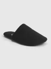 New Gap Women CashSoft Slippers Slides Sz S Black Mule Style Cotton Blend Soft