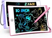 10in 2 Pack LCD Writing Tablet Coloring Doodle Board Drawing Sketch Pad for Kids
