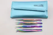 NYLashes Eyelash Extensions Multi color tweezers kit