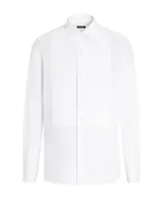 Zegna Long-Sleeved Tuxedo Shirt SHIRTS CM42,SHIRTS CM43,SHIRTS CM40,SHIRTS CM41,SHIRTS CM39,SHIRTS CM38,SHIRTS CM44,SHIRTS CM45 White