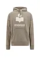 Cotton sweatshirt with flocked logo - ISABEL MARANT - Green