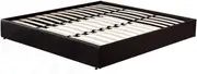 PU Leather King Bed Ensemble Frame - Black