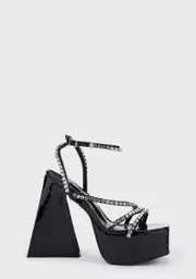 [Lemon Drop by Privileged] Black Kayla Platform Heels
