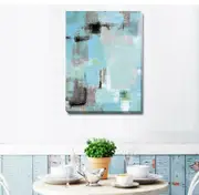 Blue Stretched Canvas Print A321