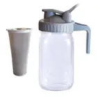 Cold Brew Coffee Maker Pitcher,32 Oz Thick Glass Jar Spout Lid with Handle9359