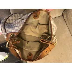 LV Louis Vuitton 白色棋盤格金牌南瓜包 N55215