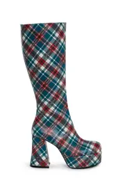 [Sugar Thrillz] Flirty Flair Go Go Boots - Plaid