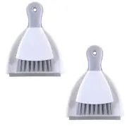 Small Dustpan and Brush Set, Whisk Broom and Dust Pans with Rubber Edge, Mini...