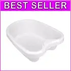 Ergonomic White Plastic Ionic Foot Bath Basin - Ideal for Detox Machines