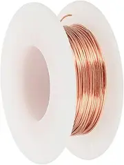 uxcell 99.9% Pure Copper Wire for Jewelry Making, 22 Gauge (0.6mm) Copper Craft Wire 49.2 Feet Beading Jewelry Making Supplies for Crafting Wreath Electroculture Gardening