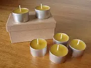 Pure Australian Beeswax Tealights Six candles