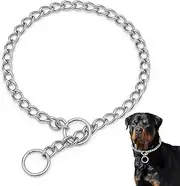 Silver Dog Chain Collars for Small Dogs, Stainless Steel Training Choker Collar Slip P Link Martingale Collars Puppy Choke Chain for XXS Small Medium Large Dogs, XS
