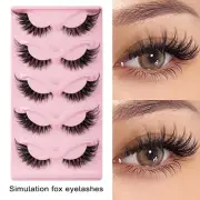 Light Painless Eyelash Makeup Charming Simulated Fox Eyelashes 5 Pairs Lashes