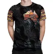 Aboriginal Style Shortsleeve 3D Print T-Shirts Kangaroo Printed Casual Top Comfy