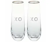 Hallmark Gifts - XO Stemless Champagne Flutes (Set of 2)