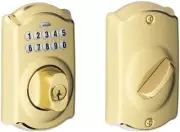 Schlage BE365 V PLY 505 Plymouth Keypad Deadbolt, Electronic Keyless Entry Lock,