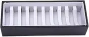 [Generic] 10 Grooves Bracelet Bangles Organizer Display Holder Tray (Black, One size)