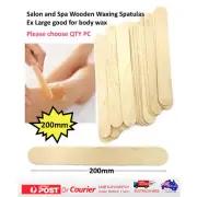 20CM Ex LARGE Waxing Sticks Wooden Wax Spatula Depilatory Tongue Depressor