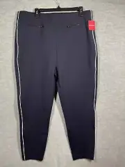 SPANX The Perfect Ankle Pants Size 3X Piping Sporty Preppy Coastal Nautical NWT