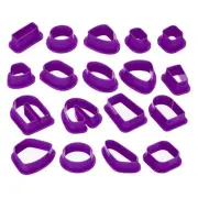 Polymer Clay Cutters,18 Pcs Clay Cutters Polymer Clay Earrings Kit Mini,Purple