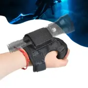 Adjustable Underwater Flashlight Hand Wrist Glove Diving Lamp Holder Light Torch