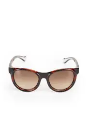 Brown Havana Gradient Round Frame Sunglasses
