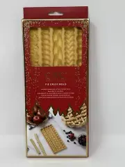 CWC Cook With Color Gold Silicone Decorative Pie Crust Mold Braid Pearl Rope