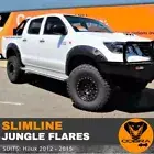 SLIMLINE JUNGLE FENDER FLARES suitable for TOYOTA HILUX 2012-2015 BLACK GUARDS