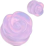 [So Scene] hand carved opalite rose organic stone ear plugs gauges