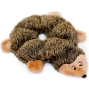 ZippyPaws- Loopy- No stuffing Squeaky Plush Toy For Small And Medium Dogs- Hedge