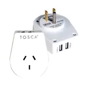 Tosca OB Travel Power Adapter Converter Plug w/ USB - USA Compatibility