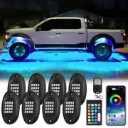 8Pods RGB LED Rock Lights Kit with APP/RF Remote Control, Upgraded Underglow ...
