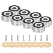 8pcs Subwoofer Isolation Pad 40x20mm Speaker Isolation Pad Spikes M4 Silver