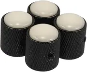 Parliky 4pcs Metal Volume Control Knobs for Electric Guitars Basses Metal Guitar Tone Knobs Bass Control Accessories